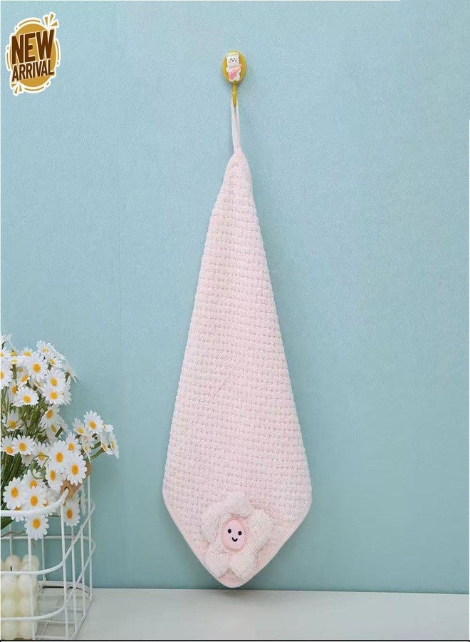 Closecret Soft Baby Washcloths with Cute Smiley Flower - Ultra Absorbent Newborn Face Towels, Gentle Baby Hand Towels for Bath & Feeding, Hanging Design, 3-Pack Multicolor - Image 3