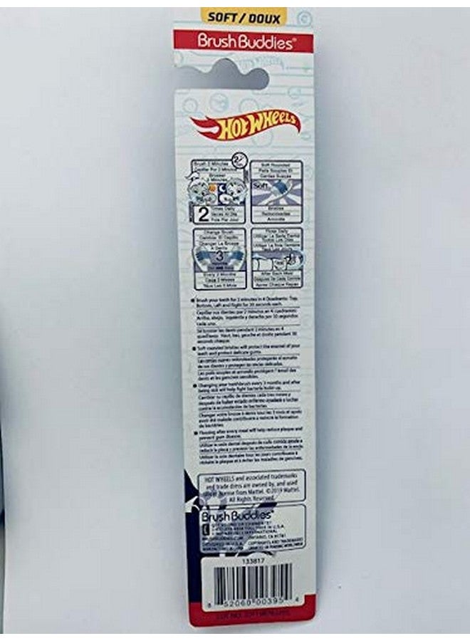 Brush Buddies Hot Wheels Toothbrush with Bristle Cover - Soft, Human Powered - Image 2