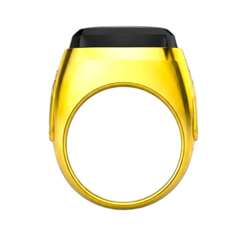Tasbih Smart Ring Prayer Times Reminder Muslim Tasbih All Day Tasbeeh Smart Ring with Tracking APP OLED Screen High Brightness (20) mm - Gold - Image 3