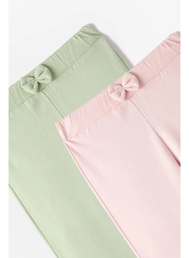 JUNE June Baby Girl 2-Pack Sweatpant Light Green - Powder