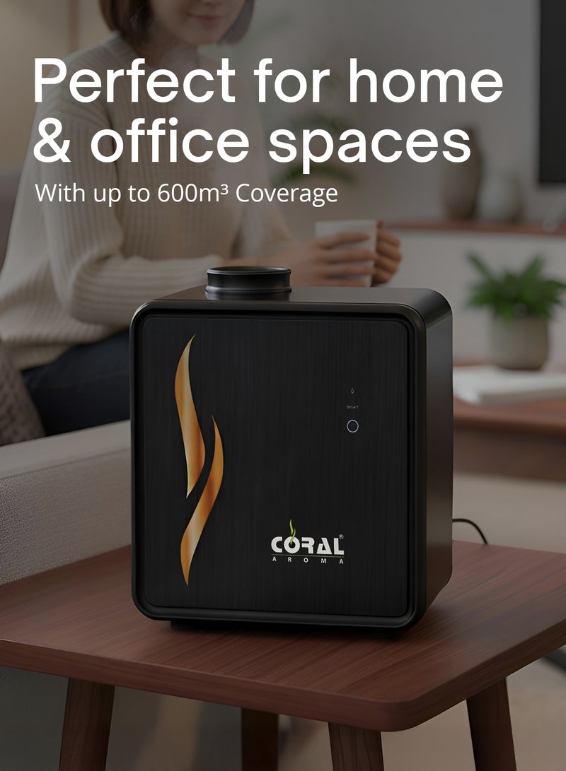 CORAL AROMA Scent Aura Portable Smart Aroma Diffuser – Metal & Glass, App Control, 180ml Bottle, 600m³ Coverage - Image 2