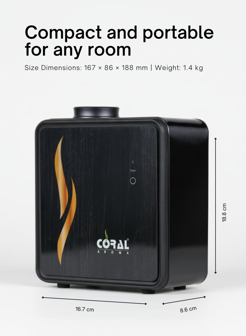 CORAL AROMA Scent Aura Portable Smart Aroma Diffuser – Metal & Glass, App Control, 180ml Bottle, 600m³ Coverage - Image 3