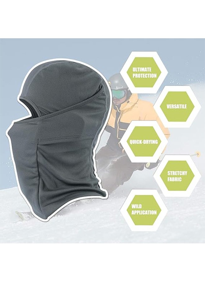 Generic - Men Women Balaclava UVProtection Full Face Sunscreen Mask, Omnidirectional Covering Ice Silk Polyester Breathable Sunscreen Shawl Face Covering, Lightweight Sports Protection Cover (Dark Grey) - Image 1