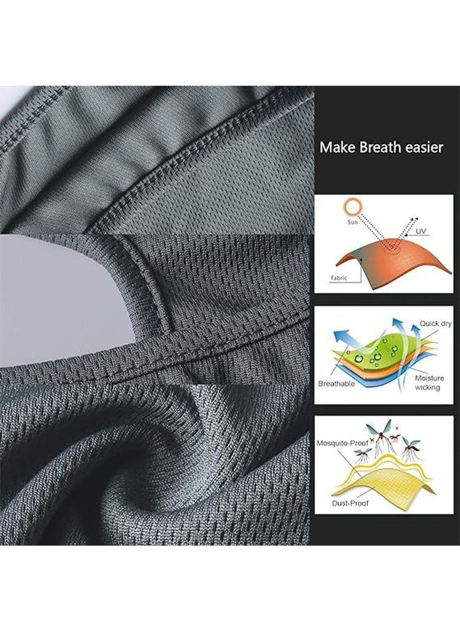 Generic - Men Women Balaclava UVProtection Full Face Sunscreen Mask, Omnidirectional Covering Ice Silk Polyester Breathable Sunscreen Shawl Face Covering, Lightweight Sports Protection Cover (Dark Grey) - Image 1