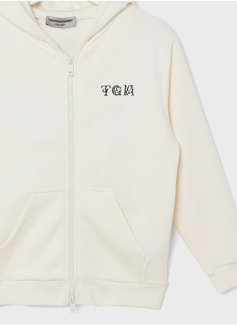 ذا جيفينج موفمنت Kids Logo Printed Hoodie