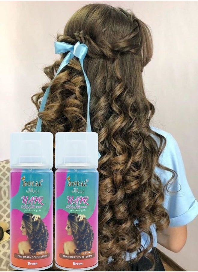 ROVAL - 2 Pieces Hair Color Spray Brown - Image 1