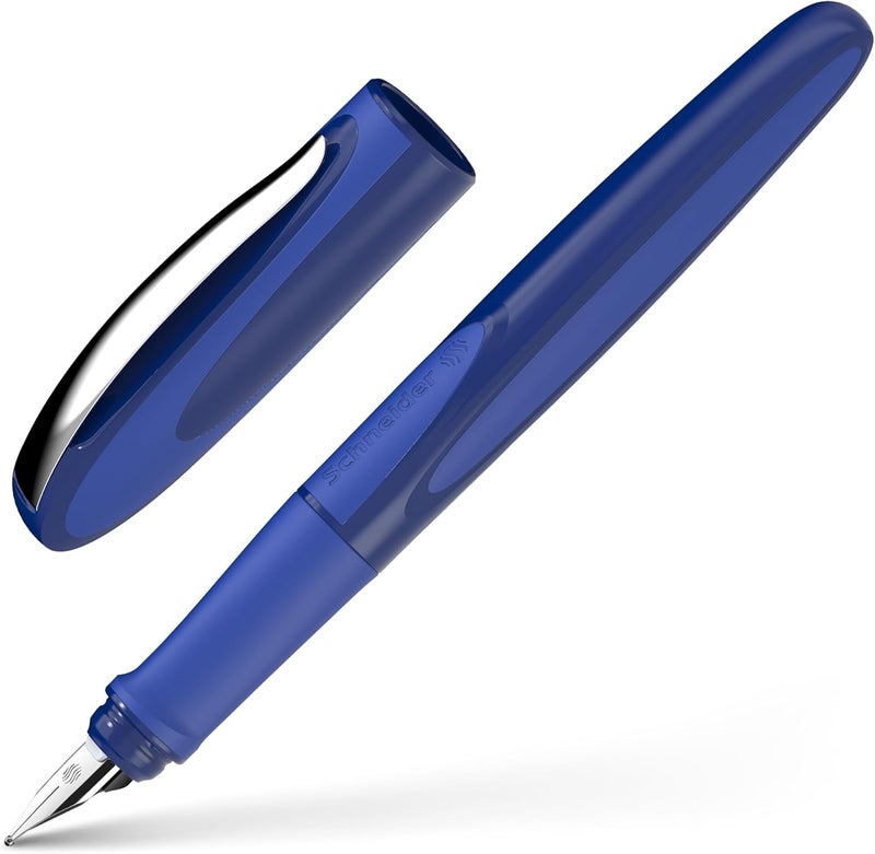 Schneider Ray 168215 Fountain Pen Right-Handed with Standard Ink Cartridge Royal Blue Space Blue - Image 1