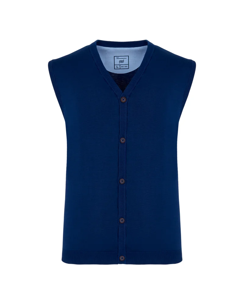 Camicissima FANCY GILET COTTON FANCY VEST WITH BUTTONS
