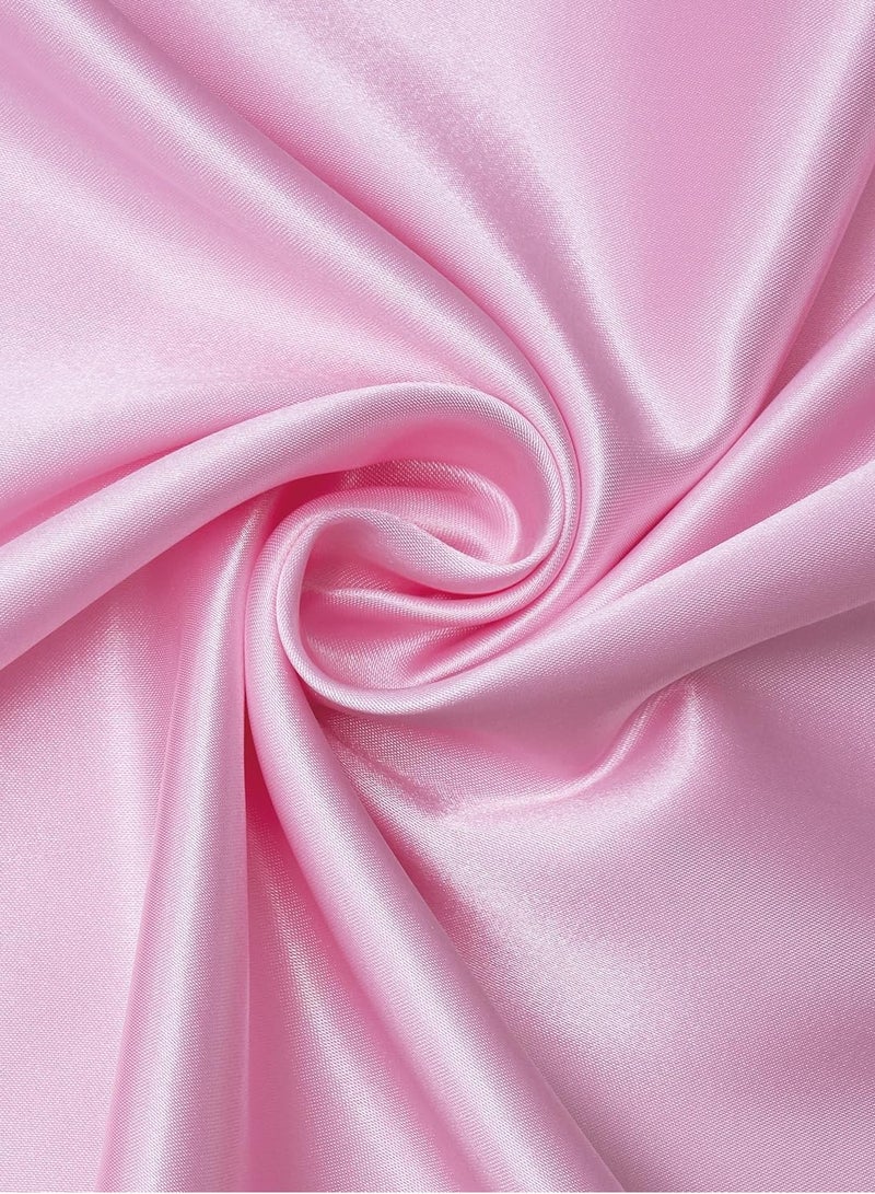 Satin Silk Pillowcases for Skin and Hair,Set of 2 Satin Pillow Cases for Women with Envelope Closure,Soft Breathable Smooth Cooling Silk Pillow Covers for Gifts，Pink，Standard (20" x 26")