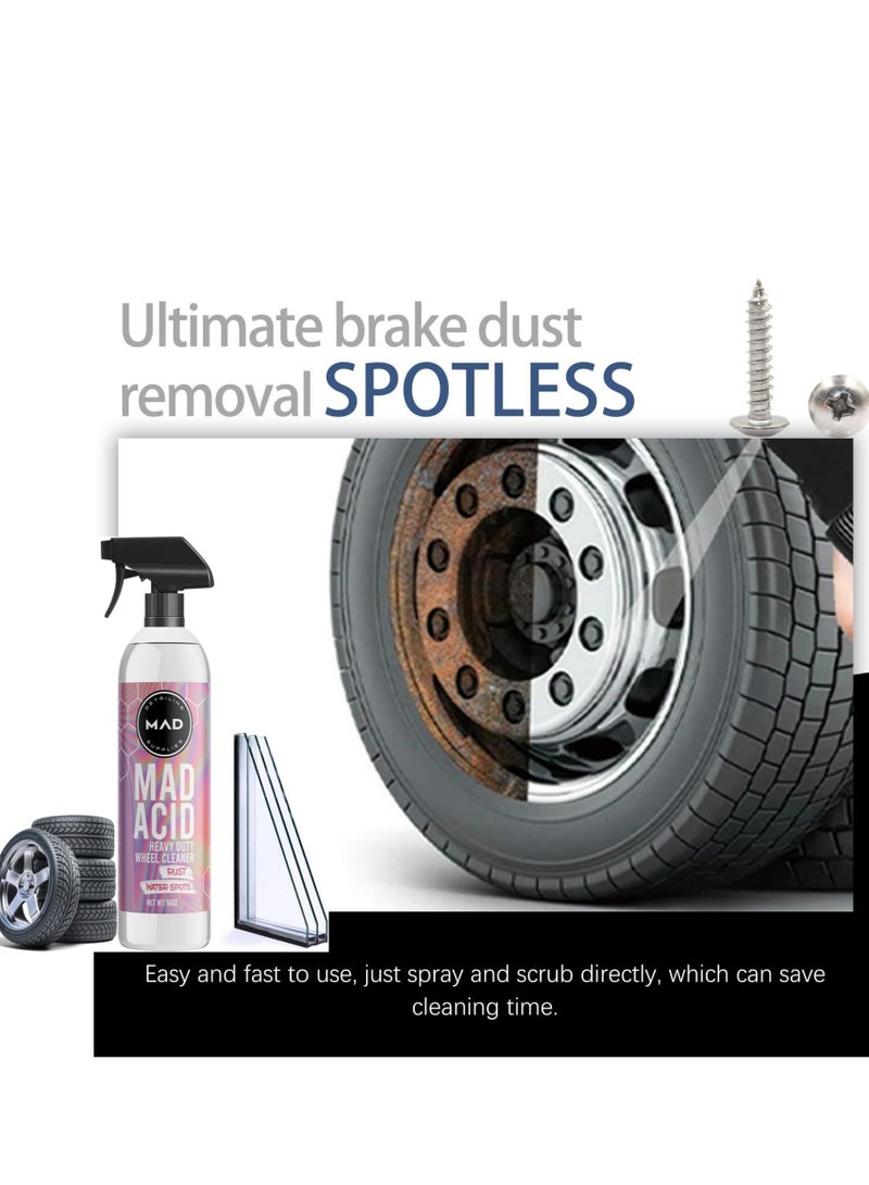 MAD Acid Heavy Duty Wheel Cleaner  Rim Cleaner - 8oz.- Safe on Chrome, Clear Coated Painted Surfaces, Glass, Plastic, And Most Wheel Finishes - Brake Dust, Rust, and Grime - Image 2