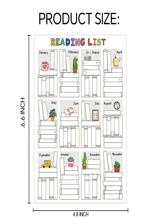 ملصقات قائمة قراءة فينغيرويا (عبوة من 10) - ملصقات لتتبع الكتب - فاصل كتب - تصميم رفوف الكتب - ملصقات مكتبة - سجل القراءة - لمحبي الكتب والطلاب - Image 2
