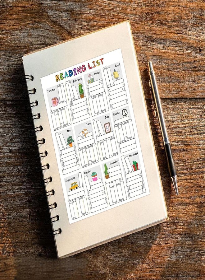 ملصقات قائمة قراءة فينغيرويا (عبوة من 10) - ملصقات لتتبع الكتب - فاصل كتب - تصميم رفوف الكتب - ملصقات مكتبة - سجل القراءة - لمحبي الكتب والطلاب - Image 4
