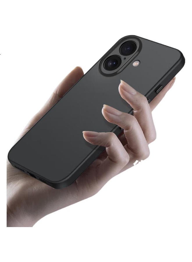 Freeson Iphone 16 Case, Slim Full Protection Shockproof Non-Slip Tpu Frosted Soft Shell (With Ring Holder And Lanyard), Black - Image 1