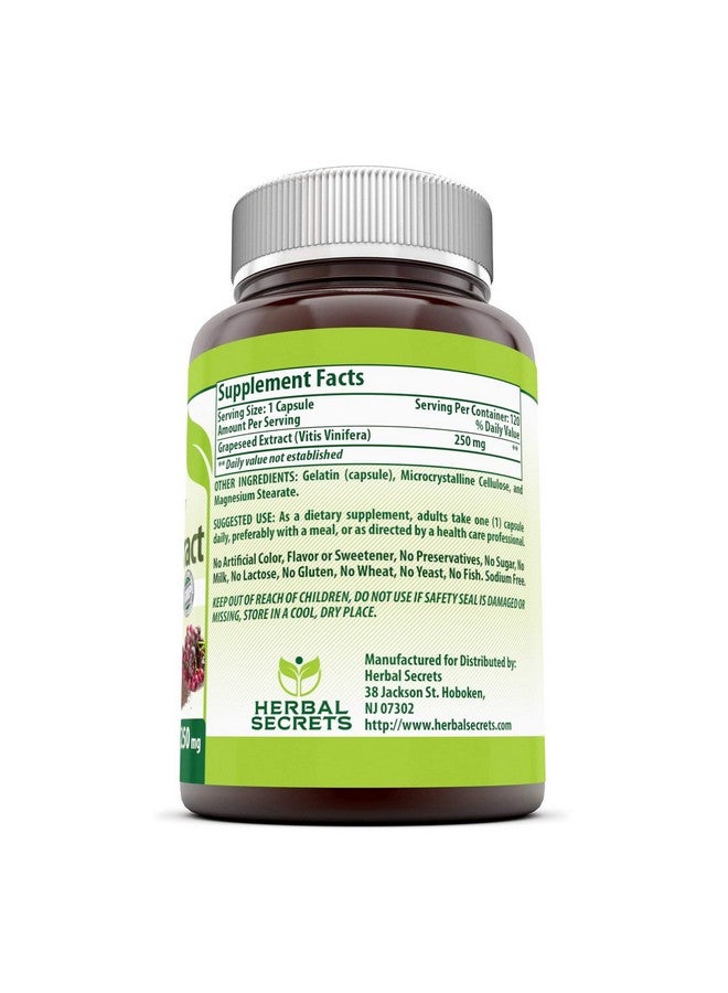 Herbal Secrets Grapeseed Extract 250 Mg 120 Capsules (Nongmo) Supports Cardiovascular Health Immune Function And Healthy Aging* Promotes Brain Function* - Image 3
