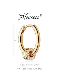Mevecco Women Huggie Earrings Gold Hoop 14K Gold Filled Small Simple Handmade Hypoallergenic Everyday Jewelry  - Image 4