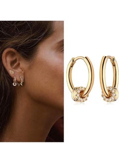 Mevecco Women Huggie Earrings Gold Hoop 14K Gold Filled Small Simple Handmade Hypoallergenic Everyday Jewelry  - Image 3