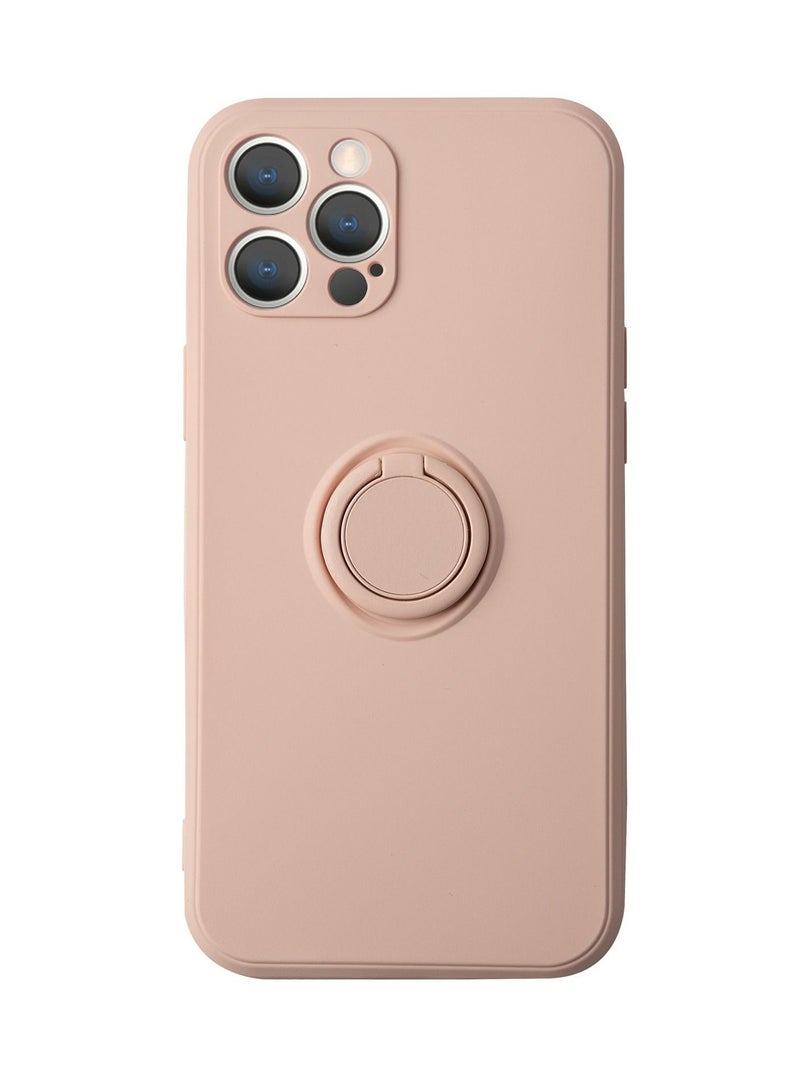 Suitable For IPhone Shell Liquid Silicone Ring Bracket Shell Anti-drop Protective Cover - Image 1