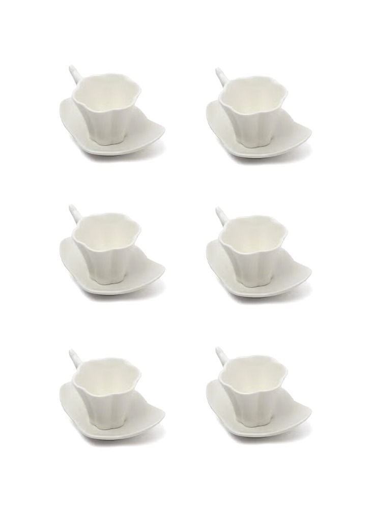 Squalo Elegant tea mug set with white saucer 50 ml - Image 1