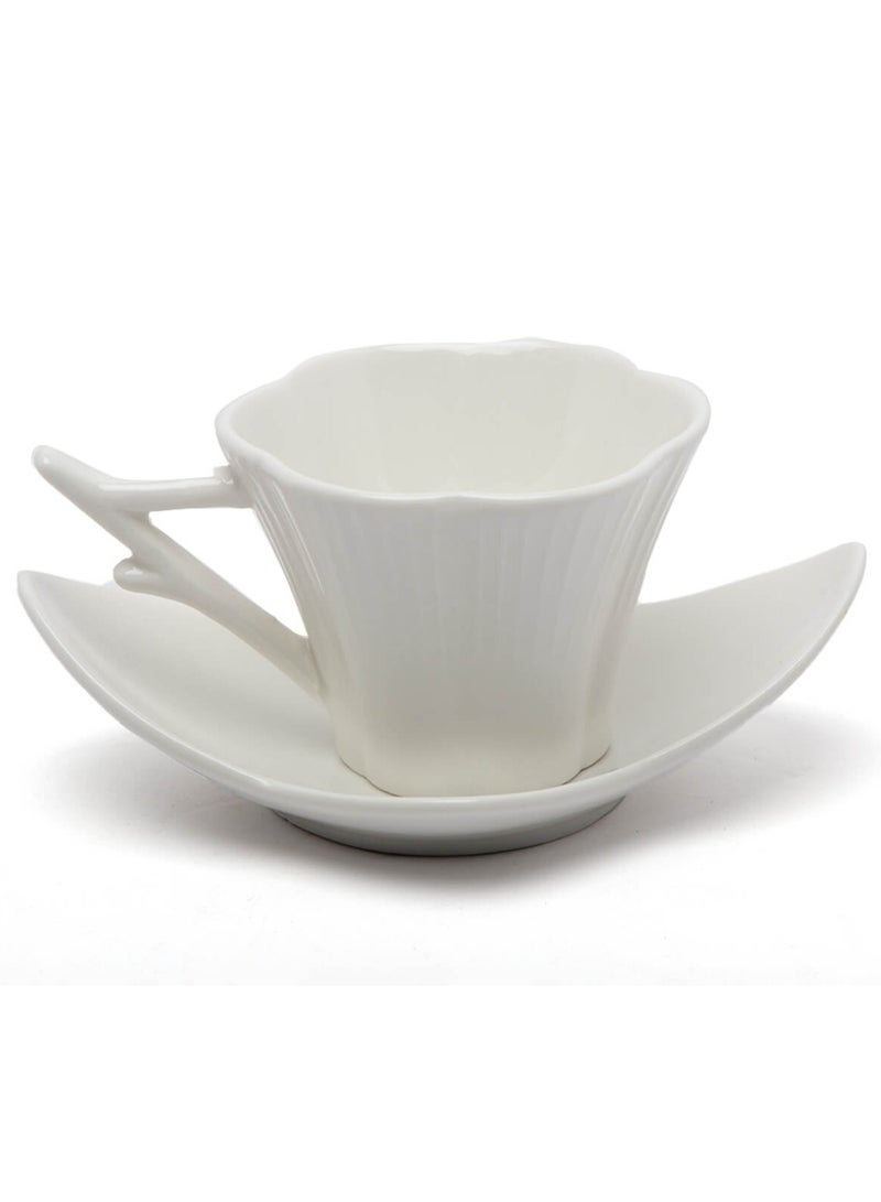 Squalo Elegant tea mug set with white saucer 50 ml - Image 3