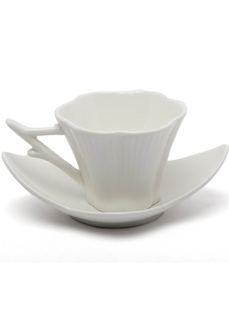 Squalo Elegant tea mug set with white saucer 50 ml - Image 5