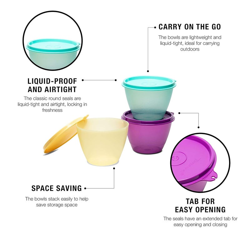 Tupperware Plastic Container 400ml 6 Pieces Multicolour - Image 3