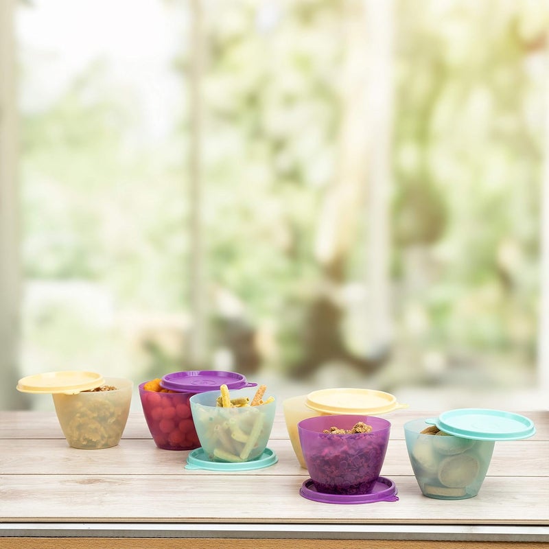 Tupperware Plastic Container 400ml 6 Pieces Multicolour - Image 4