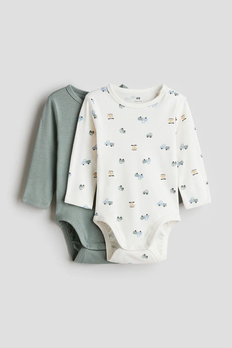 H&M 2-pack long-sleeved bodysuits