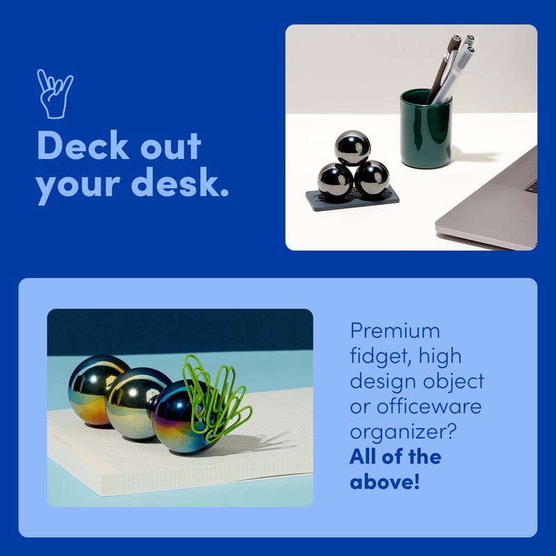 Speks Supers Magnetic Balls Fidget Toy for Adults and Teens 14+ | Stress Relief, Desk Toy | Stocking Stuffers & Office Holiday Gifts | Oil Slick 6 Pack - Image 5