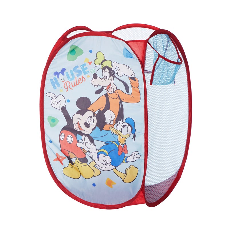 Idea Nuova Disney Mickey Mouse Pop Up Hamper with Durable Carry Handles, 21'' H x 13.5'' W X 13.5'' L - Image 1