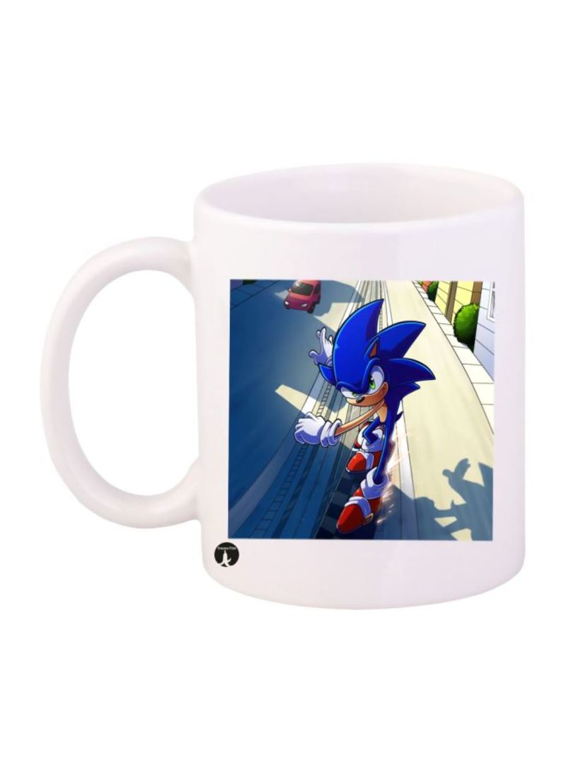 RKN Sonic Video Game Printed Mug White/Black Standard Size
