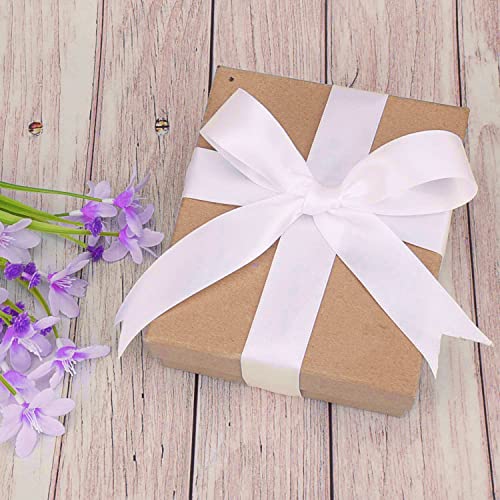Aakriti Viscose Satin Ribbon Roll, 1 inch Wide 50 Yard Length Dyable Ribbon for Wedding, Party Decoration, DIY Hair Accessories, Sewing, Gift Wrapping, Invitation Embellishments (White) - Image 3