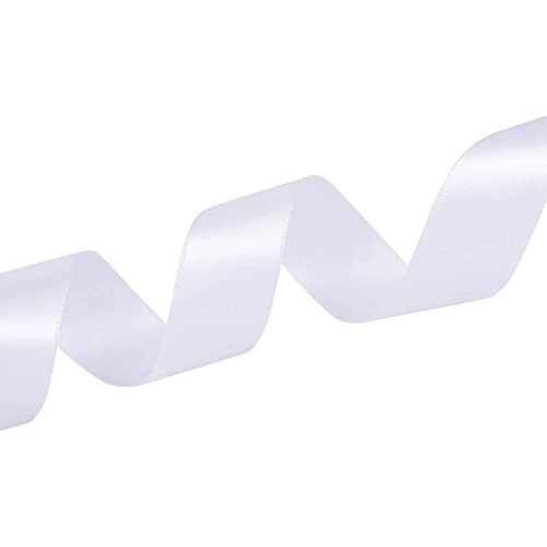Aakriti Viscose Satin Ribbon Roll, 1 inch Wide 50 Yard Length Dyable Ribbon for Wedding, Party Decoration, DIY Hair Accessories, Sewing, Gift Wrapping, Invitation Embellishments (White) - Image 2