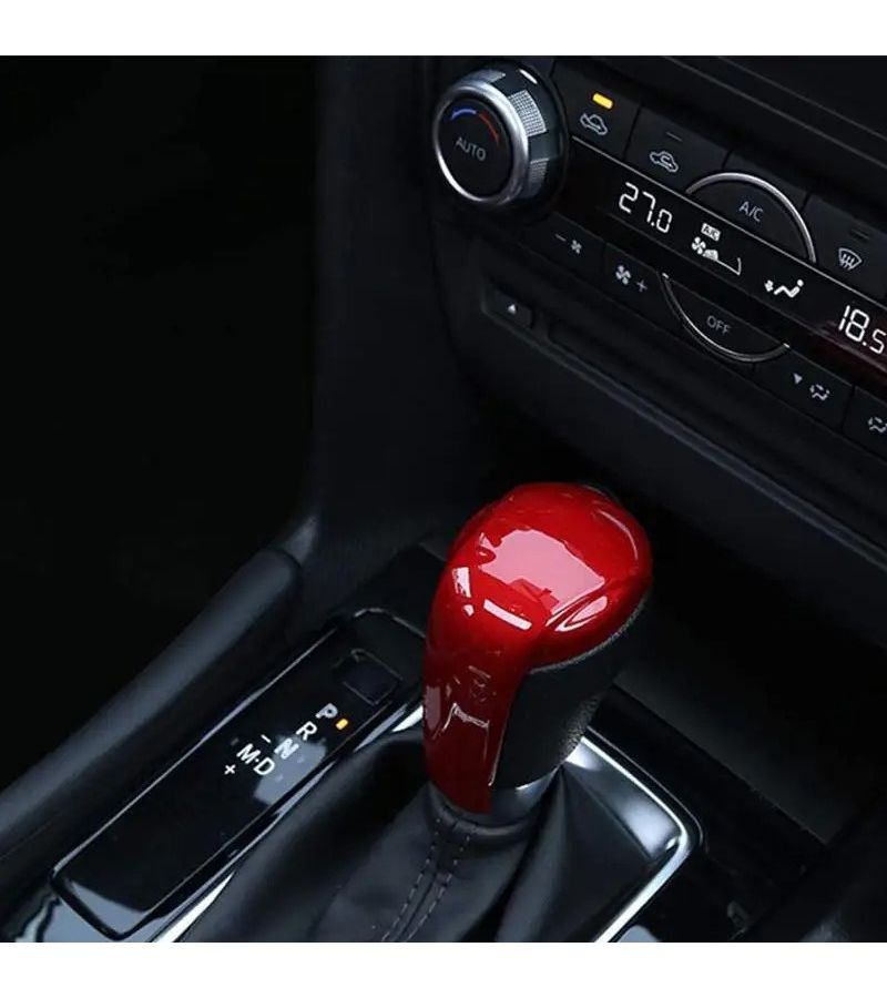 ABS Silvery Sport Shift Knob Cover Trim for Mazda CX5 MX5 2 3 6 Models Carbon Fiber Pattern Car Interior Upgrade Accessory - Image 5