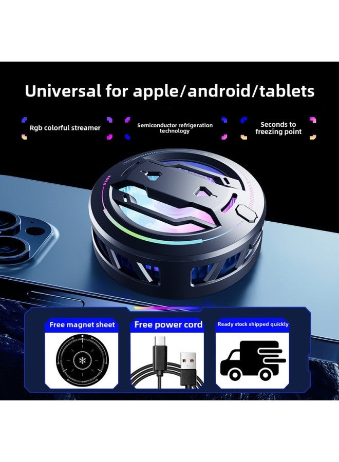 Beauenty S1 Semi-conductor Cooling Phone Holder Silent Gaming Back Clip For Live Broadcasting Playing Mobile Games-Product Color:Rs6-x Streamer Three-speed Ice Radiator-black (25℃Ice Style + Streamer + Third - Image 1