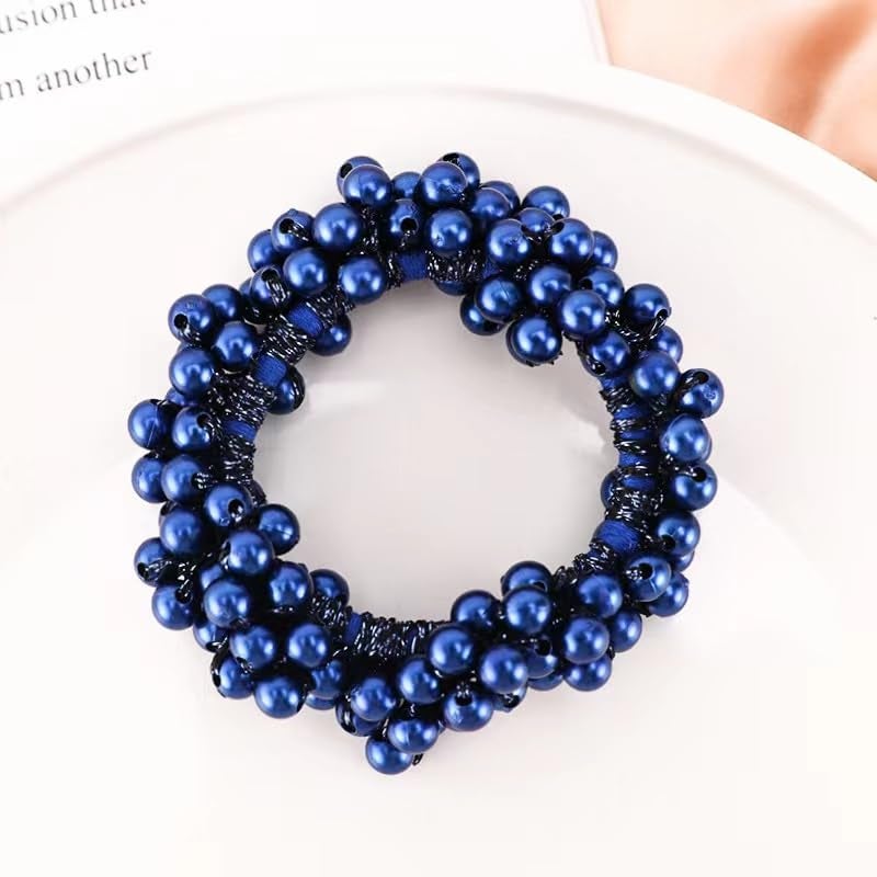 Samyak 6 Pcs Pearl Hair Ties Ponytail Holders For Women & Girls, Imitation Pearl Hair Accessories - Image 4
