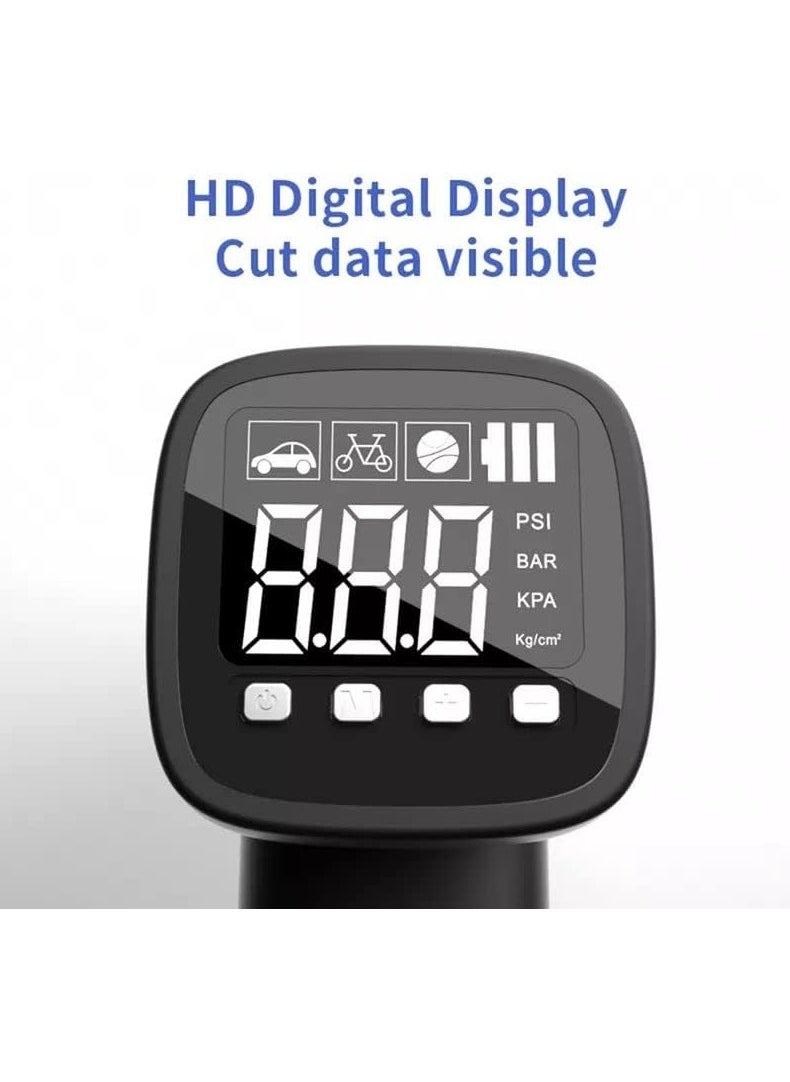 Generic Portable Electric Car Air Compressor and Rechargeable Tire Inflator Pump with HD Digital Display, Built-in 3000mAh Lithium Battery, Auto Stop Function, Ideal for Cars, Motorcycles, Bicycles, and Inflatable Balls, Quick Inflation and Easy to Use, Compact and Lightweight Design for Convenient Travel and Storage.  - Image 3