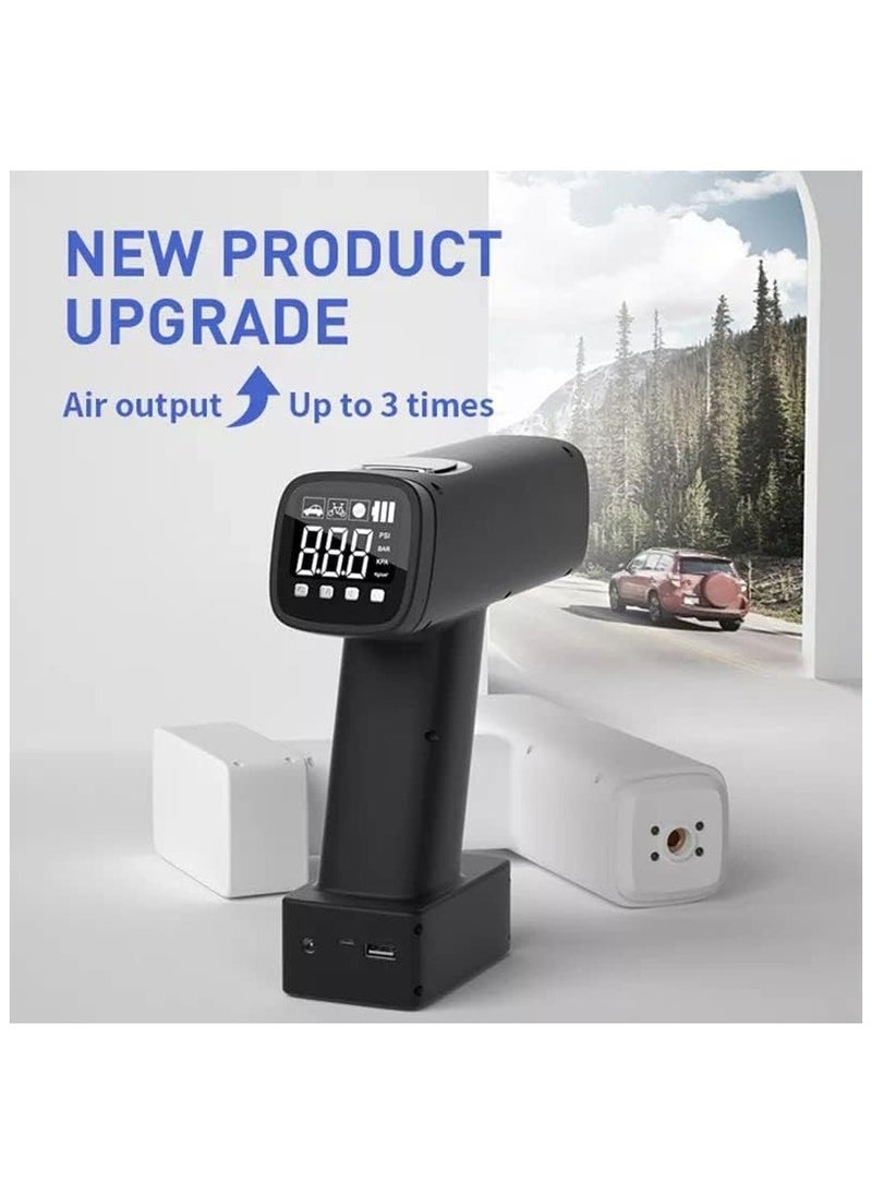 Generic Portable Electric Car Air Compressor and Rechargeable Tire Inflator Pump with HD Digital Display, Built-in 3000mAh Lithium Battery, Auto Stop Function, Ideal for Cars, Motorcycles, Bicycles, and Inflatable Balls, Quick Inflation and Easy to Use, Compact and Lightweight Design for Convenient Travel and Storage.  - Image 4