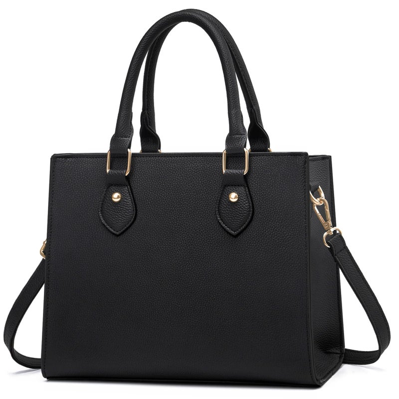 Chicarousal Crossbody Purses And Handbags For Women Pu Leather Tote Top Handle Satchel Shoulder Bags (1 Liz Black) - Image 1