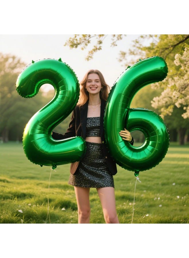 Kelfuoya 40 Inch Balloon 2 Number Balloons,Giant Number 2 Balloons Foil Mylar Helium Green Number Balloons for 12th 20th 21st Birthday Party Supplies Anniversary Event Celebration Decorations - Image 4