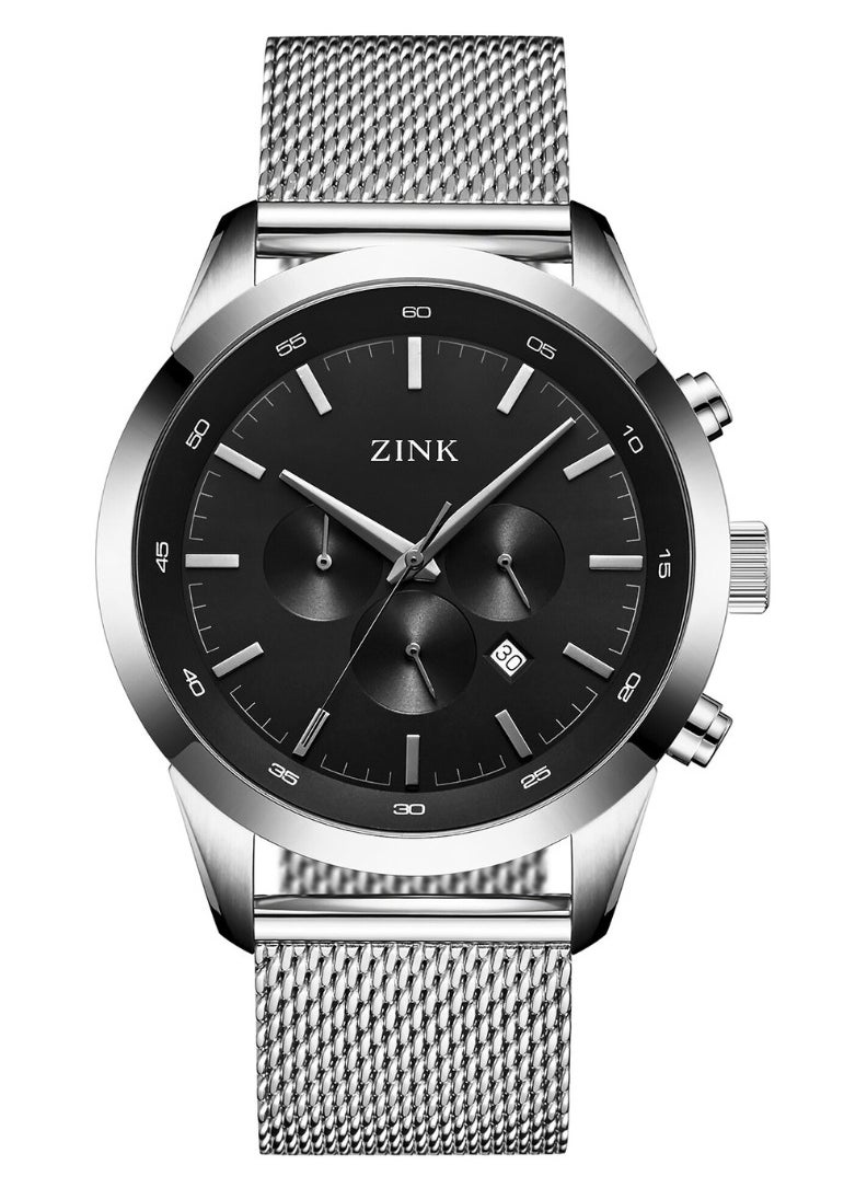 Zink ZINK ZK134G2MS-26 ELEGANCE ON TIME - STYLISH BLACK DIAL MEN'S STAINLESS STEEL WATCH  - Image 1