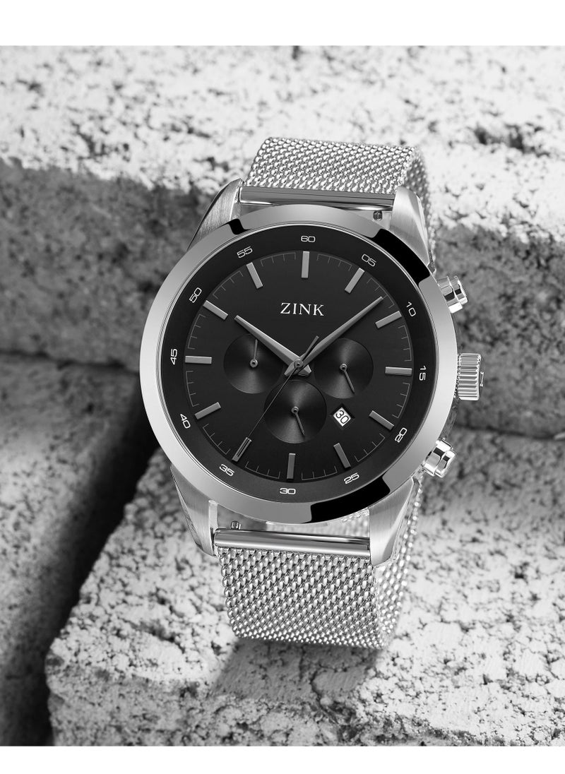 Zink ZINK ZK134G2MS-26 ELEGANCE ON TIME - STYLISH BLACK DIAL MEN'S STAINLESS STEEL WATCH  - Image 3