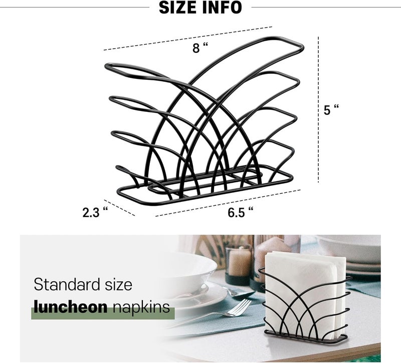 LEVIMETREE Black Napkin Holder for Table  Modern Dining Table Dcor Napkin Holder for Kitchen Table Serviette Holder Tissue Dispenser Servilleteros Para Mesas Kitchen Restaurant Hotel Home Dcor - Image 2