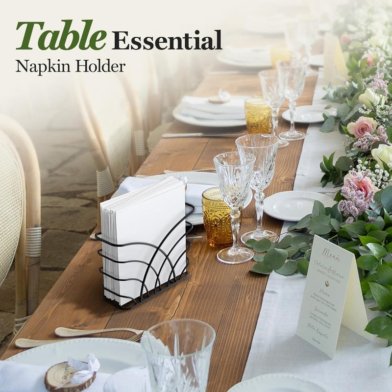 LEVIMETREE Black Napkin Holder for Table  Modern Dining Table Dcor Napkin Holder for Kitchen Table Serviette Holder Tissue Dispenser Servilleteros Para Mesas Kitchen Restaurant Hotel Home Dcor - Image 4