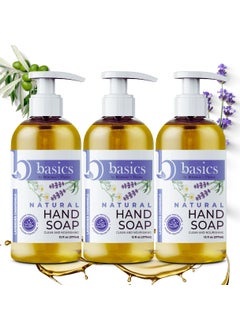 Brittanie's Thyme Brittanies Thyme Basics Natural Olive Oil Hand Soap Lavender Chamomile  12 fl oz Pack of 3  Cruelty Free Vegan No Synthetic Additives No Sulfates Paraben Free Phthalate Free 