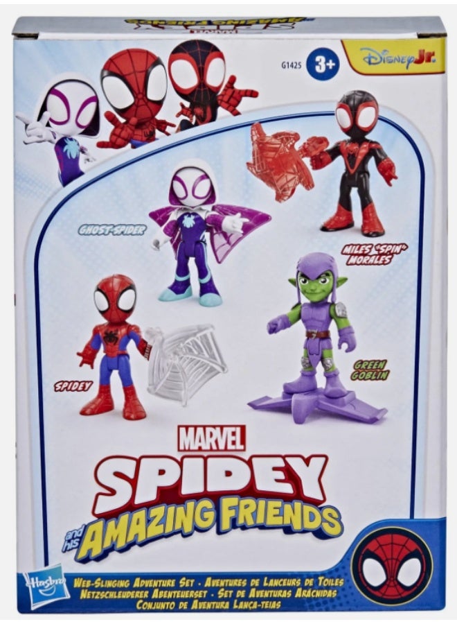 Hasbro Marvel Spidey and His Amazing Friends Web Slinging Adventure Set with Figure & Accessories - Image 2