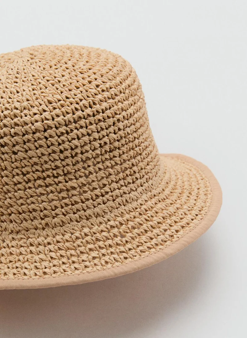 MANGO Natural Fibre Bucket Hat