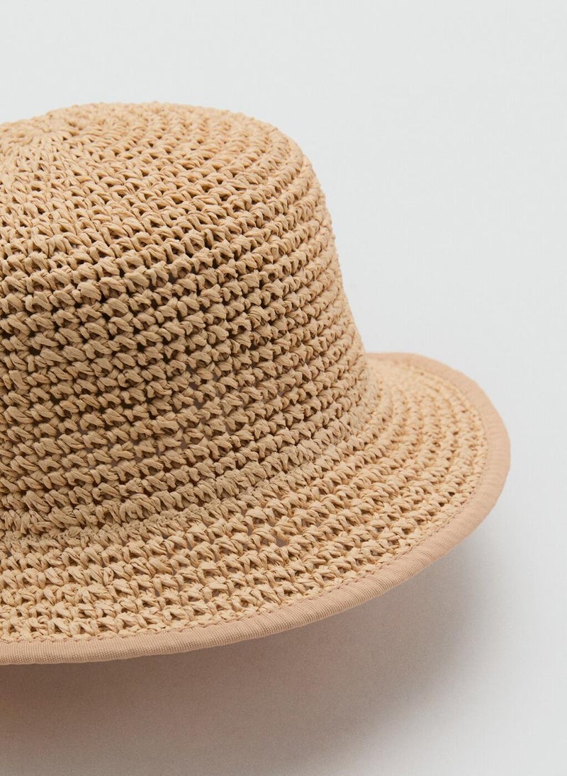 MANGO Natural Fibre Bucket Hat  - Image 3
