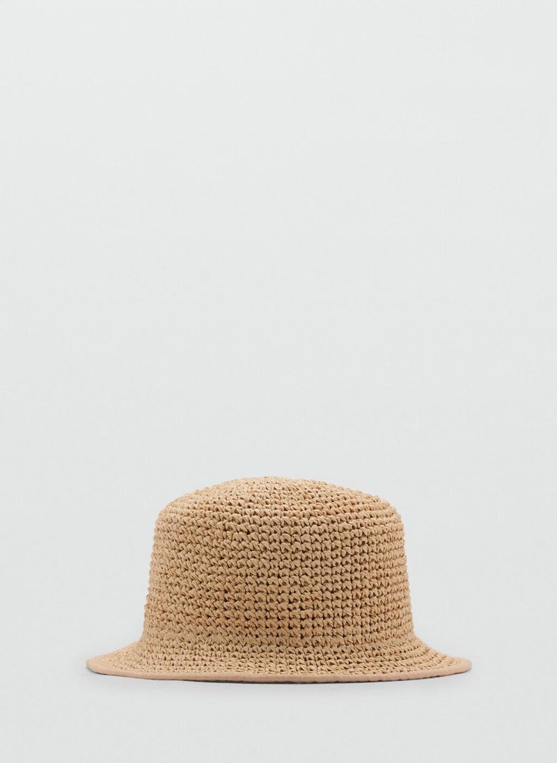 MANGO Natural Fibre Bucket Hat  - Image 1