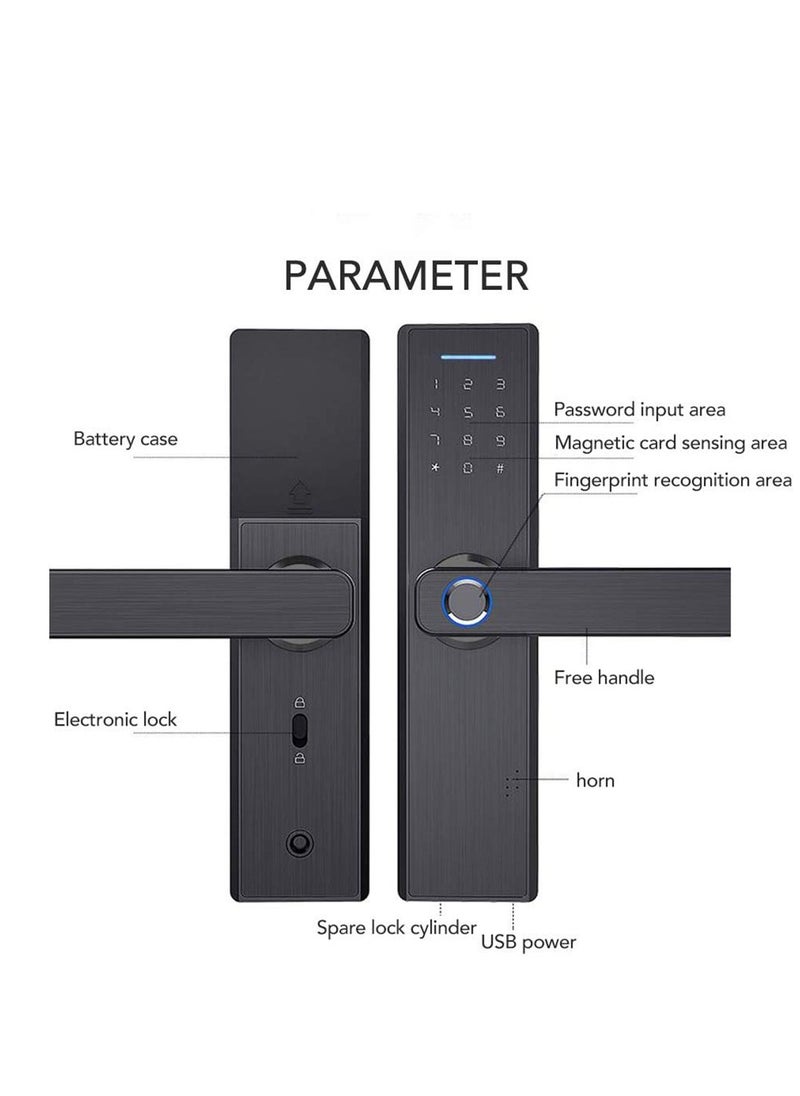 Arabest - Smart Door Lock Digital Electronic Wi-Fi APP Password Door Lock Intelligent Biometric Fingerprint Door Locks Digital Keyless Home - Image 1