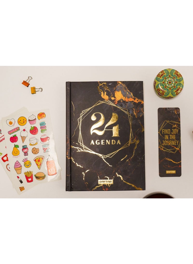 Agenda Black Marble Agenda Notebook 